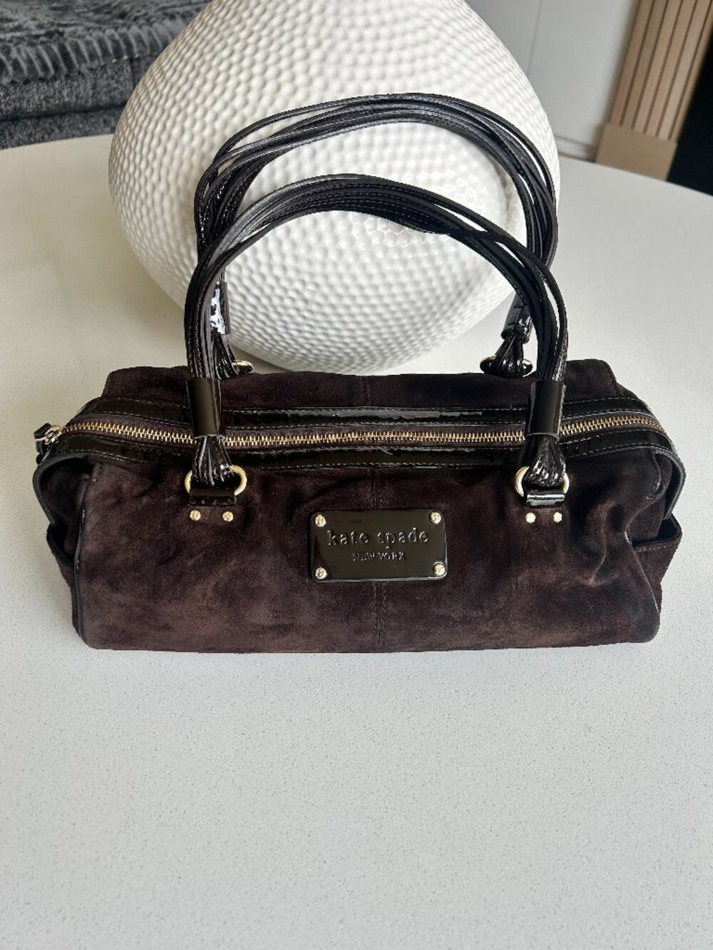 Kate Spade Chocolate Brown Suede Handbag